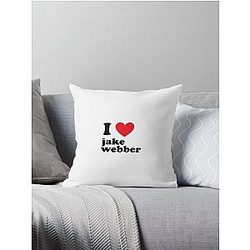 i heart jake webber Throw Pillow
