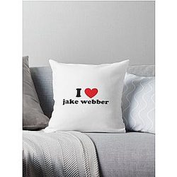 i heart jake webber 2 Throw Pillow