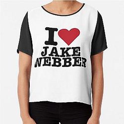 i heart jake webber Chiffon Top