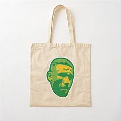 Jamahal Hill Green Yellow Cotton Tote Bag