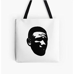 Jamahal Hill Black and White Print Tote Bag