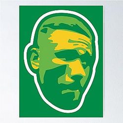 Jamahal Hill Green Yellow Poster