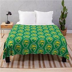 Jamahal Hill Green Yellow Throw Blanket