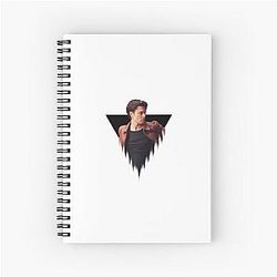 James Bay Dripping Black Triangle Spiral Notebook