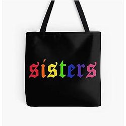 James Charles Bags - James Charles - Rainbow Sisters (Black) All Over Print Tote Bag RB0202
