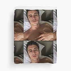 In bed with James Franco Duvet Cover