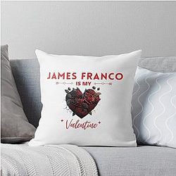 James Franco Is My Valentine Throw Pillow