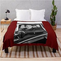 James Franco car driving throw blanket