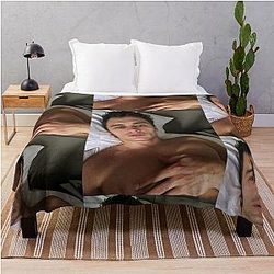 in Bed with James Franco Throw Blanket