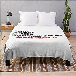 Mentally Dating James Franco Throw Blanket