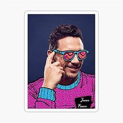 James Franco Art Glasses Sticker