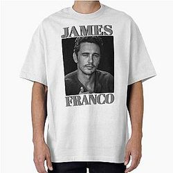 James Franco Black and White Photo Oversized T-Shirt