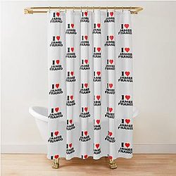 I Love James Franco Black Font Shower Curtain