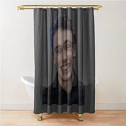 james franc0 smiling shower curtain

 Wait, reworded without extra info:

 james franc0 smiling shower curtain