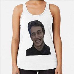 James Franco Smiling Racerback Tank Top