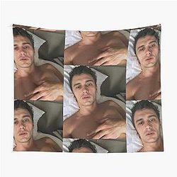 In Bed with James Franco Tapestry