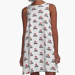 I Love James Franco Black Font A-Line Dress