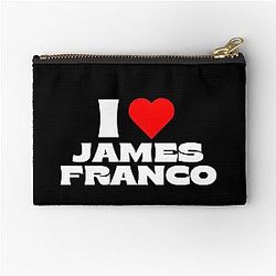 I Love James Franco White Fonts Zipper Pouch