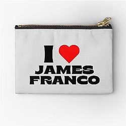 I Love James Franco Black Zipper Pouch