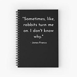 Funny James Franco Quote Notebook