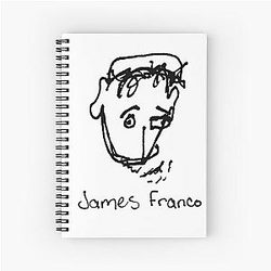 A Portrait of James Franco Spiral Notebook