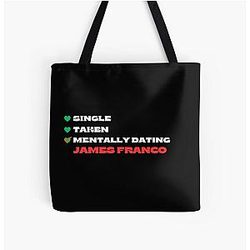 Mentally Dating James Franco White Fonts Tote Bag