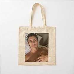 In Bed with James Franco Cotton Tote Bag