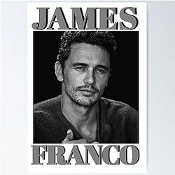 James Franco Black and White Photo Poster