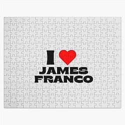 I Love James Franco Black Jigsaw Puzzle