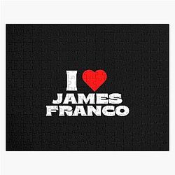 I Love James Franco White Jigsaw Puzzle