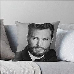 Jamie Dornan Poster Throw Pillow