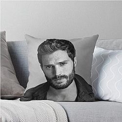 Jamie Dornan Illustration Fun Art Throw Pillow