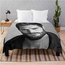 Jamie Dornan Illustration Fun Art Throw Blanket