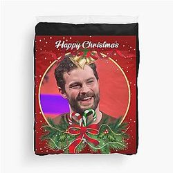 Jamie Dornan Happy Christmas Duvet Cover