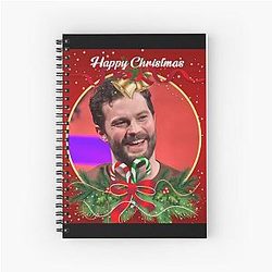 Jamie Dornan Happy Christmas Spiral Notebook
