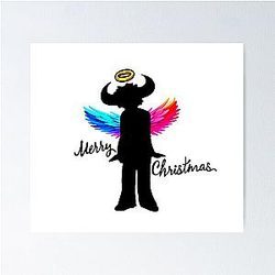 Jamiroquai Christmas Angel Rainbow Wings Poster