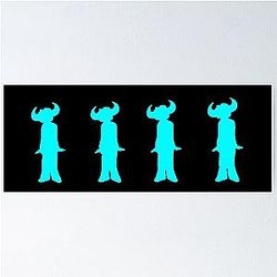 Jamiroquai Silhouettes Logo Blue Summer Vibe Poster