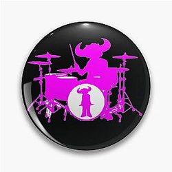 Jamiroquai Drums Pink White Summer Vibe Pin