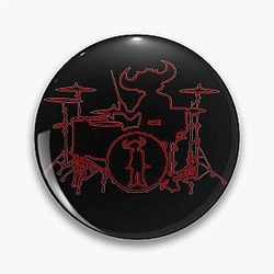 Jamiroquai Drums Red Glow Summer Vibe Pin