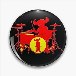 Jamiroquai Drums Red Yellow Summer Vibe Pin