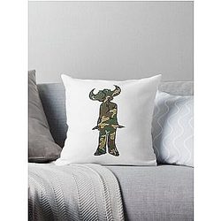 Jamiroquai Camouflage Silhouette Summer Vibe Throw Pillow