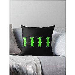Jamiroquai Silhouettes Logo Green Summer Vibe Throw Pillow