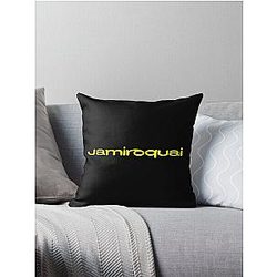 Jamiroquai Word Logo Yellow Summer Vibe Throw Pillow