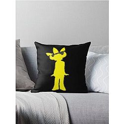 Jamiroquai Leaf Hat Yellow Summer Vibe Throw Pillow