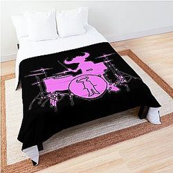 Jamiroquai Playing Drums Pink Summer Vibe Comforter