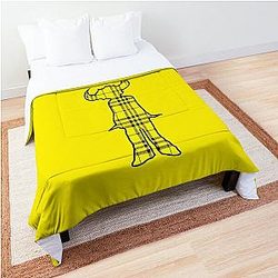 Jamiroquai Tartan Pattern Yellow Summer Vibe Comforter