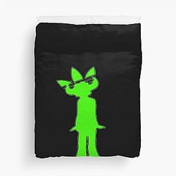 Jamiroquai Leaf Hat Green Summer Vibe Duvet Cover