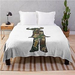 Jamiroquai Camouflage Silhouette Summer Vibe Throw Blanket