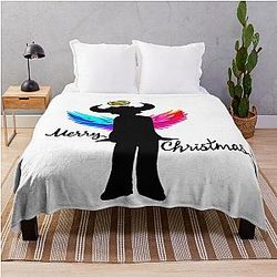Jamiroquai Christmas Angel Rainbow Wings Throw Blanket