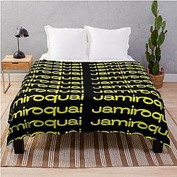 Jamiroquai Word Logo Yellow Summer Vibe Throw Blanket